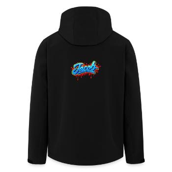 GRAFFITI NAME JACOB FOR PERFECT GIFT PRINTABLE - Men’s Recycled Softshell Jacket by Stanley/Stella - black - Back - AI Model Male 185 light (185cm)
