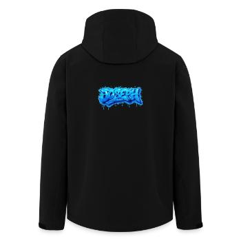 GRAFFITI NAME JOSEPH FOR PERFECT GIFT PRINTABLE - Men’s Recycled Softshell Jacket by Stanley/Stella - black - Back - AI Model Male 185 light (185cm)