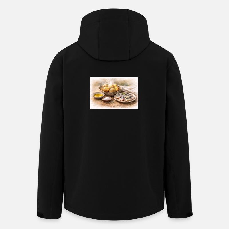 Pellkartoffeln mit Hering ukrainisch - Recycelte Männer Softshell-Jacke von Stanley/Stella - Schwarz