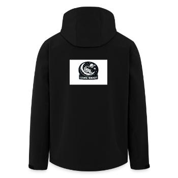Cosmic Mindset - Men’s Recycled Softshell Jacket by Stanley/Stella - black - Back - AI Model Male 185 light (185cm)