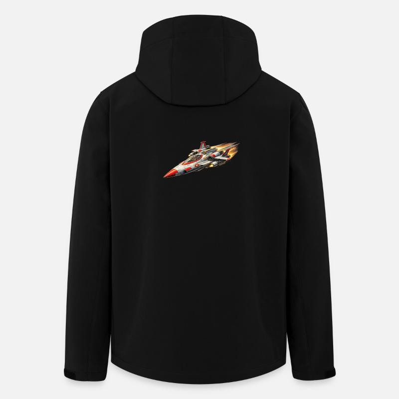 Logo du chasseur stellaire / vaisseau spatial - Veste softshell homme en polyester recyclé Stanley/Stella - noir
