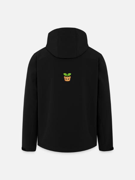 Cute Sprout Pot Kawaii style - Men’s Recycled Softshell Jacket by Stanley/Stella - black
