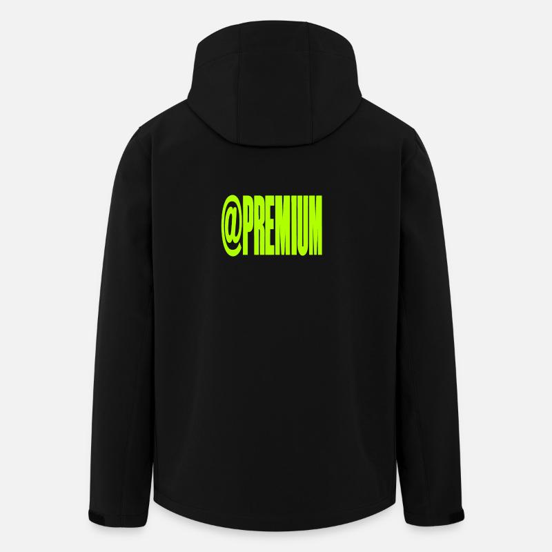 Premium @Symbool Neon Bold - Veste softshell homme en polyester recyclé Stanley/Stella - noir