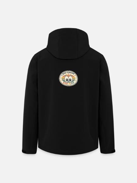 Stay Curious Stay Kind Rainbow - Men’s Recycled Softshell Jacket by Stanley/Stella - black