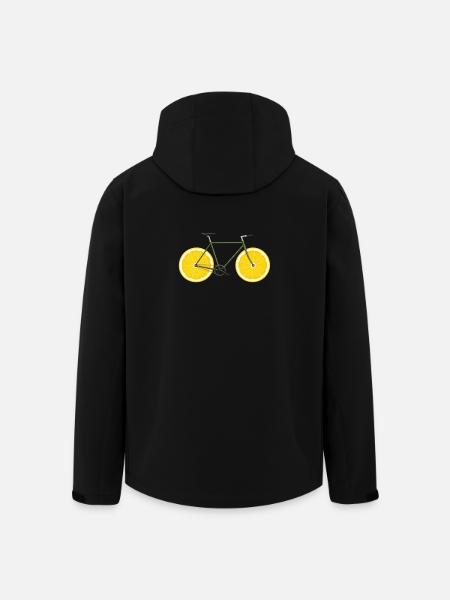 Vélo Vélo Citrons Drôles - Veste softshell homme en polyester recyclé Stanley/Stella - noir