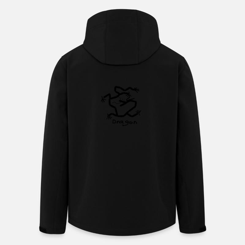 Skizze_chinesischer Drache - Recycelte Männer Softshell-Jacke von Stanley/Stella - Schwarz