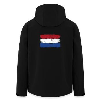 Drapeau néerlandais coups de pinceau - Veste softshell homme en polyester recyclé Stanley/Stella - noir - Dos - AI Model Male 185 light (185cm)