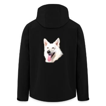Weißer Schäferhund - Recycelte Männer Softshell-Jacke von Stanley/Stella - Schwarz - Hinten - AI Model Male 185 light (185cm)
