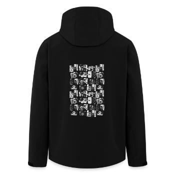 classic cameras - Men’s Recycled Softshell Jacket by Stanley/Stella - black - Back - AI Model Male 185 light (185cm)