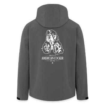 American Cocker Maman Chiens Cocker Spaniel Wilsigns - Veste softshell homme en polyester recyclé Stanley/Stella - charbon - Dos - AI Model Male 185 light (185cm)