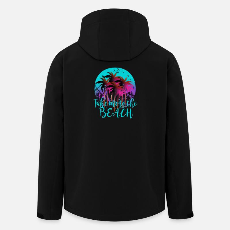 L’été, Emmène-moi à la plage - Veste softshell homme en polyester recyclé Stanley/Stella - noir