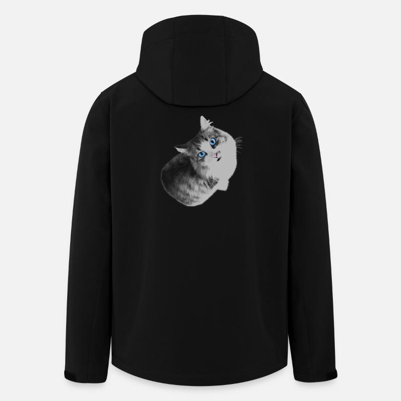 Maya le chat - Recycelte Männer Softshell-Jacke von Stanley/Stella - Schwarz