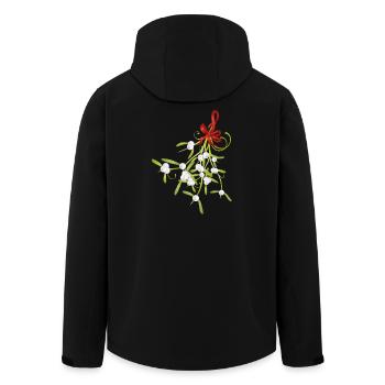 Arc de Noël au gui et aux baies de gui - Veste softshell homme en polyester recyclé Stanley/Stella - noir - Dos - AI Model Male 185 light (185cm)