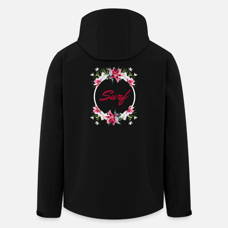 Surf Tropical Flowers Beach Sommer-T-Shirt - Recycelte Männer Softshell-Jacke von Stanley/Stella - Schwarz