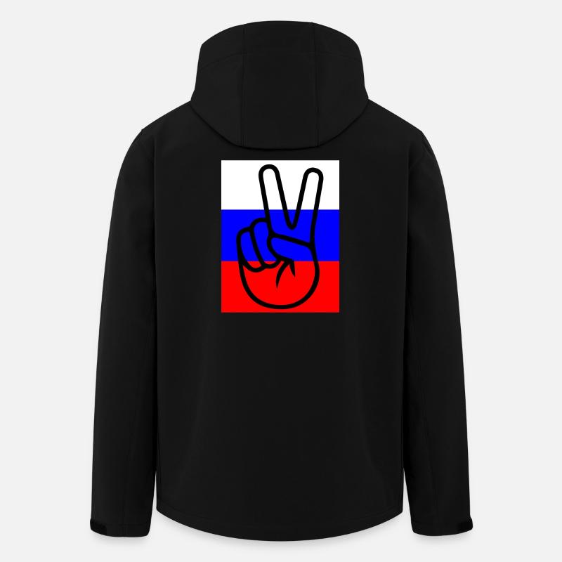 Paix avec la Russie - Veste softshell homme en polyester recyclé Stanley/Stella - noir