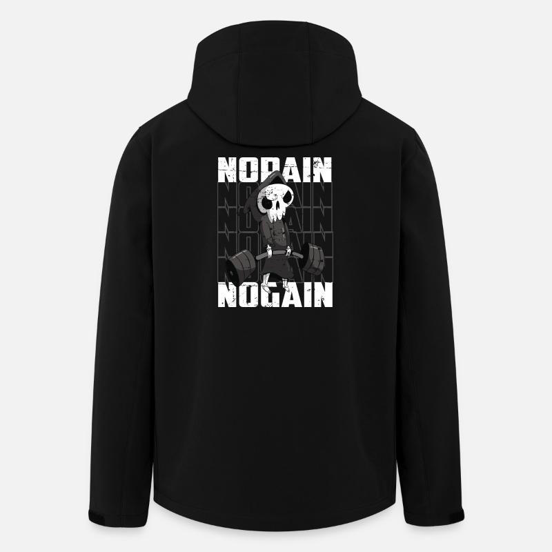 Squelette de musculation - Veste softshell homme en polyester recyclé Stanley/Stella - noir
