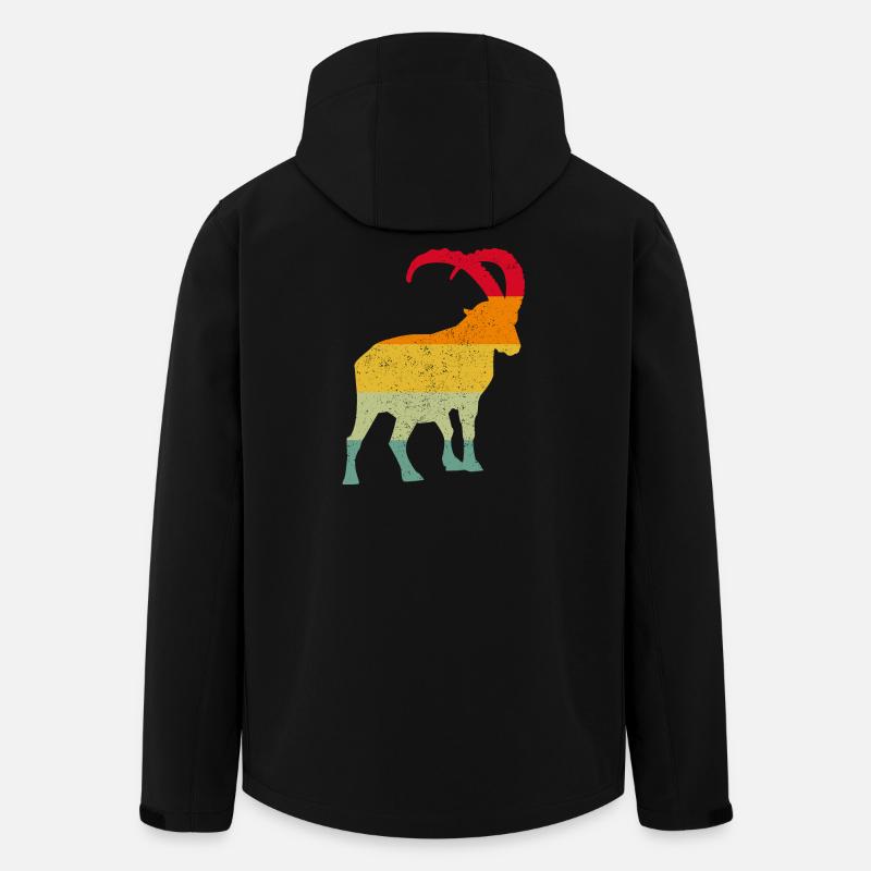 Steinbock, Wandern, Berge - Recycelte Männer Softshell-Jacke von Stanley/Stella - Schwarz