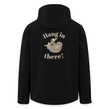 Hang in There - Motivational Theme - Men’s Recycled Softshell Jacket by Stanley/Stella - black - Back - AI Model Male 185 light (185cm)