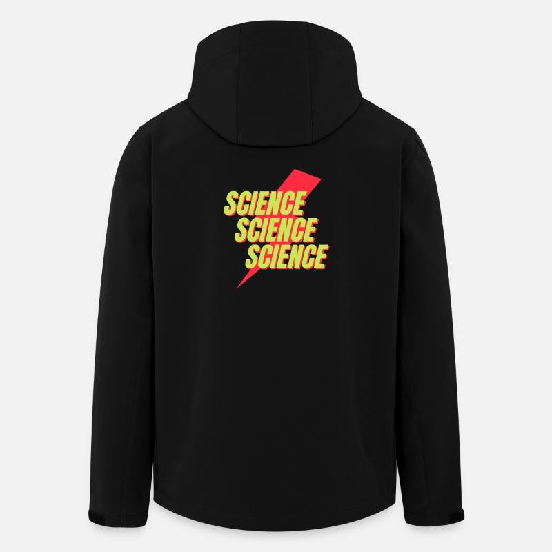Neon-Wissenschafts-Bolzen-Design - Recycelte Männer Softshell-Jacke von Stanley/Stella - Schwarz