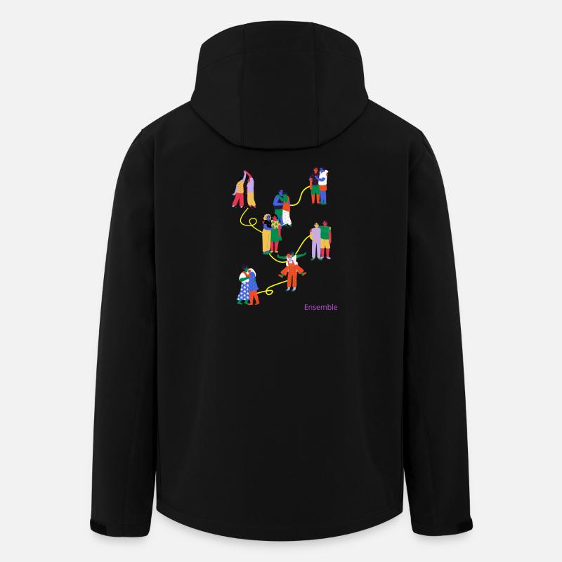 Tanzen - Recycelte Männer Softshell-Jacke von Stanley/Stella - Schwarz