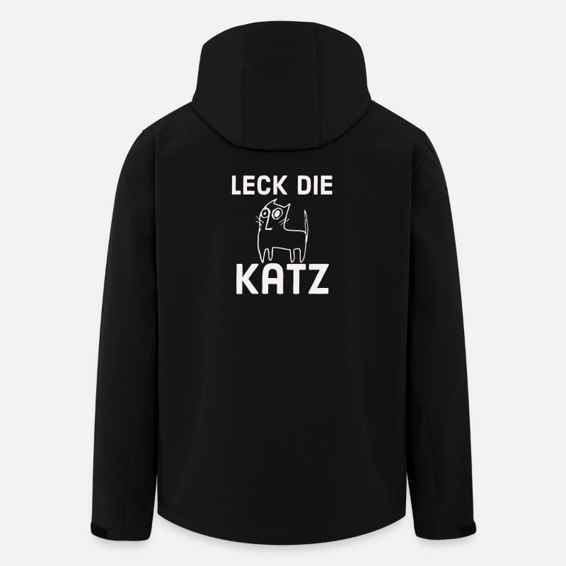 Leck die Katz - Recycelte Männer Softshell-Jacke Discoverer von Stanley/Stella - Schwarz