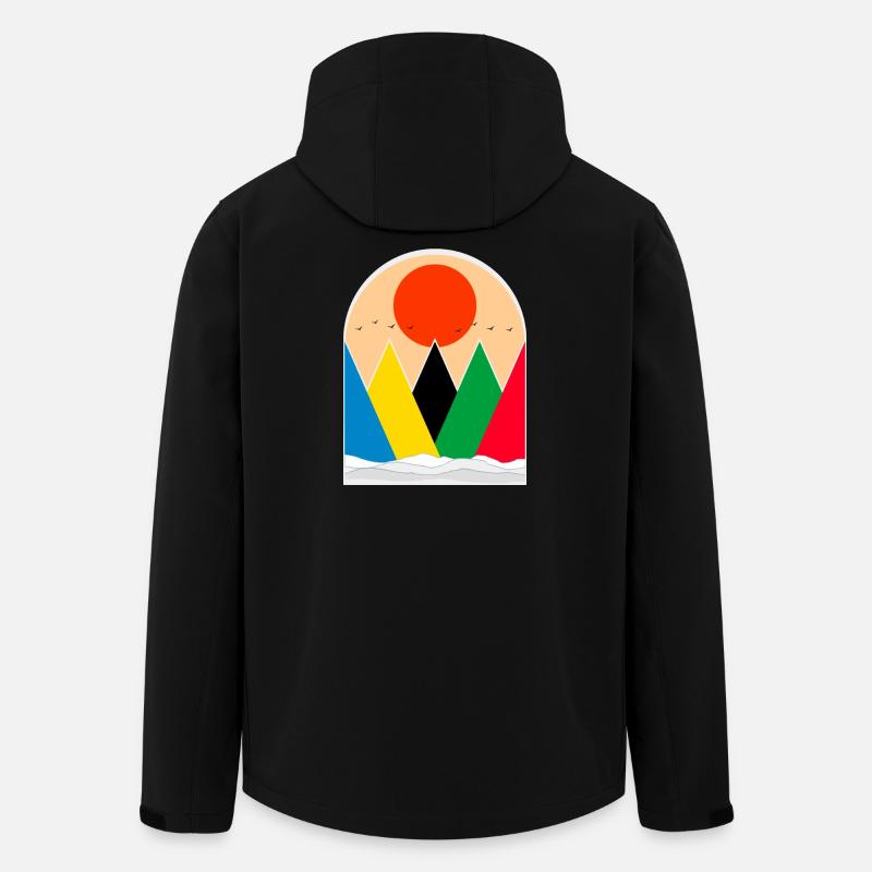 Die Berge - Recycelte Männer Softshell-Jacke von Stanley/Stella - Schwarz