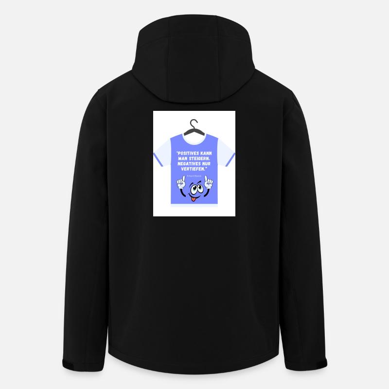 Positives kann man steigern...Zitat Weisheit - Recycelte Männer Softshell-Jacke von Stanley/Stella - Schwarz