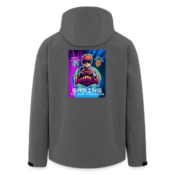 Citation Gaming est notre T-shirt Passion Worldwide Fun - Veste softshell homme en polyester recyclé Stanley/Stella - noir - Dos - AI Model Male 185 light (185cm)