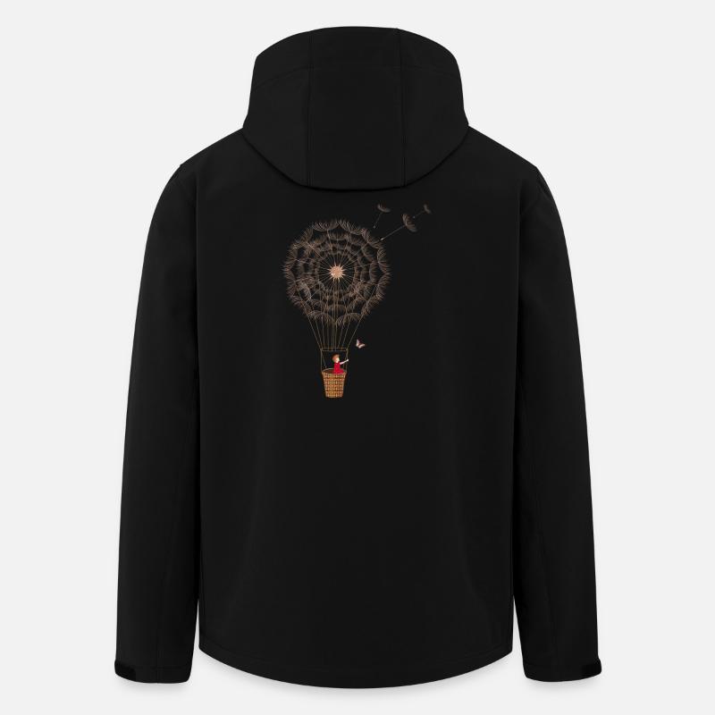 fanciful dandelion balloon - Men’s Recycled Softshell Jacket by Stanley/Stella - black