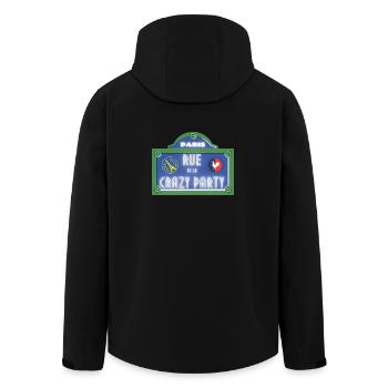 Pariser Straßenschild, um Ihre Liebe zu zeigen. - Recycelte Männer Softshell-Jacke von Stanley/Stella - Schwarz - Hinten - AI Model Male 185 light (185cm)