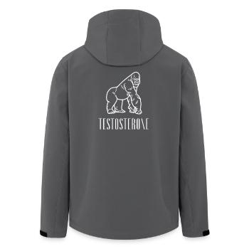 Testosterone Gorilla Alpha Gym Motivation Tee - Men’s Recycled Softshell Jacket by Stanley/Stella - anthracite - Back - AI Model Male 185 light (185cm)