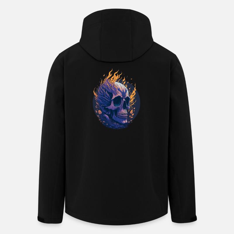 Crâne de feu - Veste softshell homme en polyester recyclé Stanley/Stella - noir