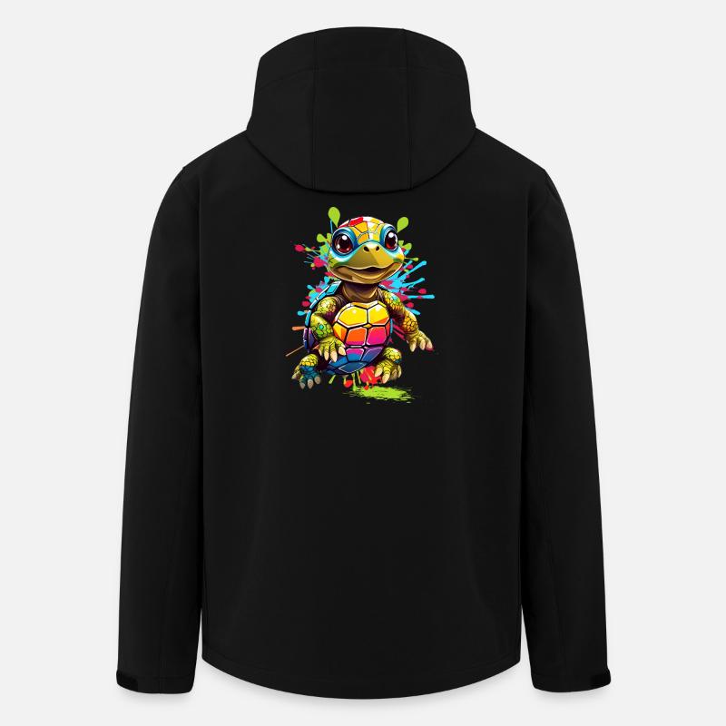 Schildkröte - Recycelte Männer Softshell-Jacke von Stanley/Stella - Schwarz