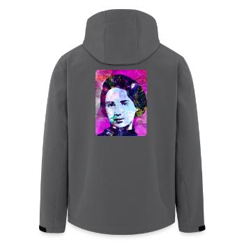 t-shirt franca viola feminism emancipation - Men’s Recycled Softshell Jacket by Stanley/Stella - black - Back - AI Model Male 185 light (185cm)
