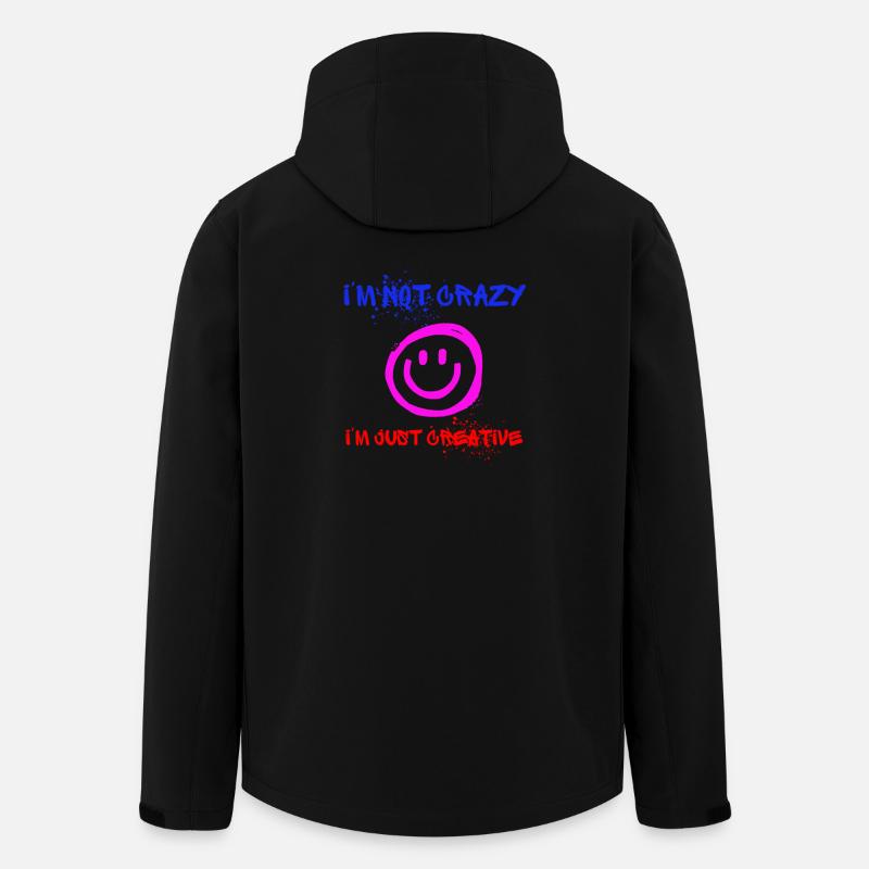 I’m not crazy – I’m just creative 😜 - Recycelte Männer Softshell-Jacke von Stanley/Stella - Schwarz