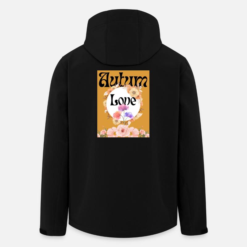 Aurum Love Blütenkreis - Recycelte Männer Softshell-Jacke von Stanley/Stella - Schwarz