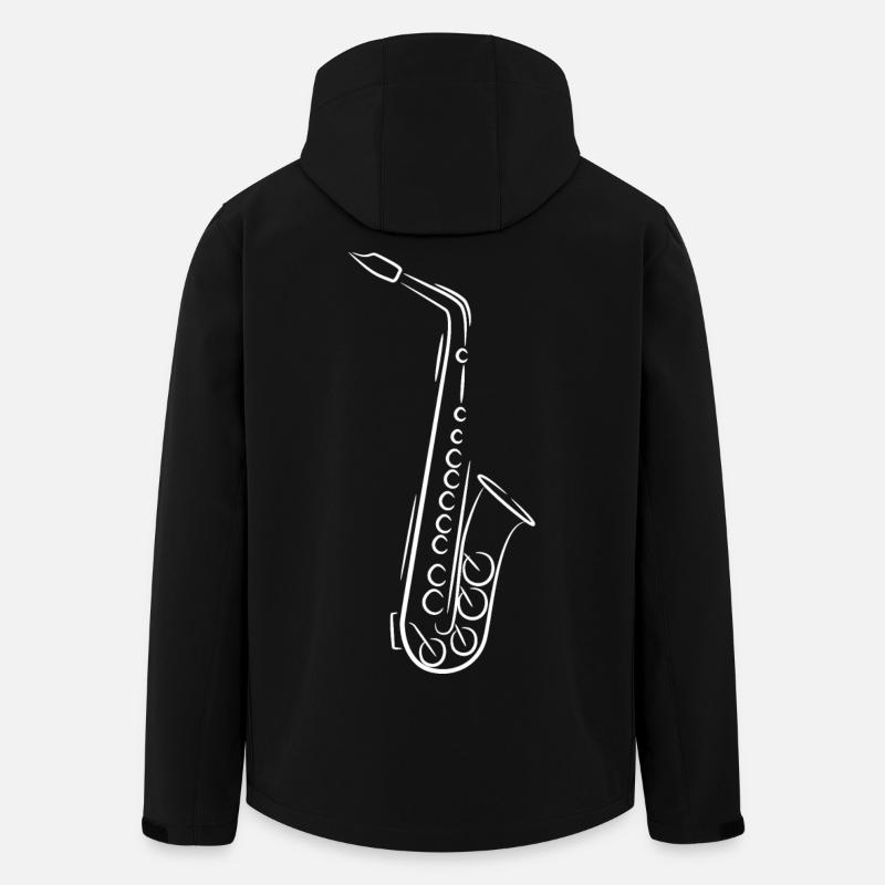 Saxophone Sketch - Men’s Recycled Softshell Jacket by Stanley/Stella - black