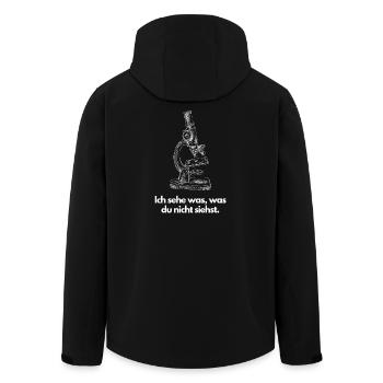 Ich Sehe Was Was Du Nicht Siehst Mikroskop Bio - Recycelte Männer Softshell-Jacke von Stanley/Stella - Schwarz - Hinten - AI Model Male 185 light (185cm)