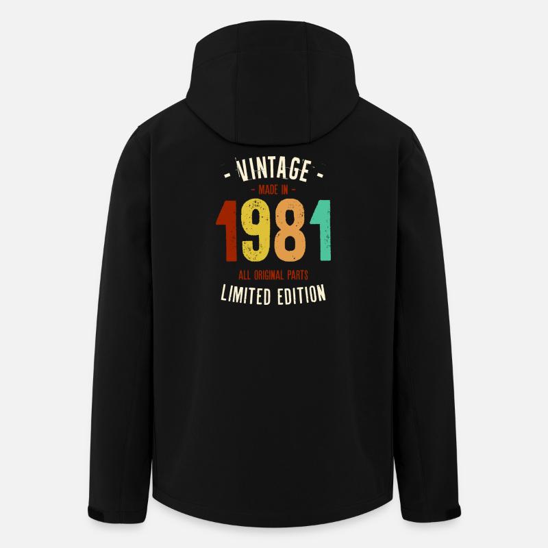 Millésime 1981 Edition Limitée - Veste softshell homme en polyester recyclé Stanley/Stella - noir