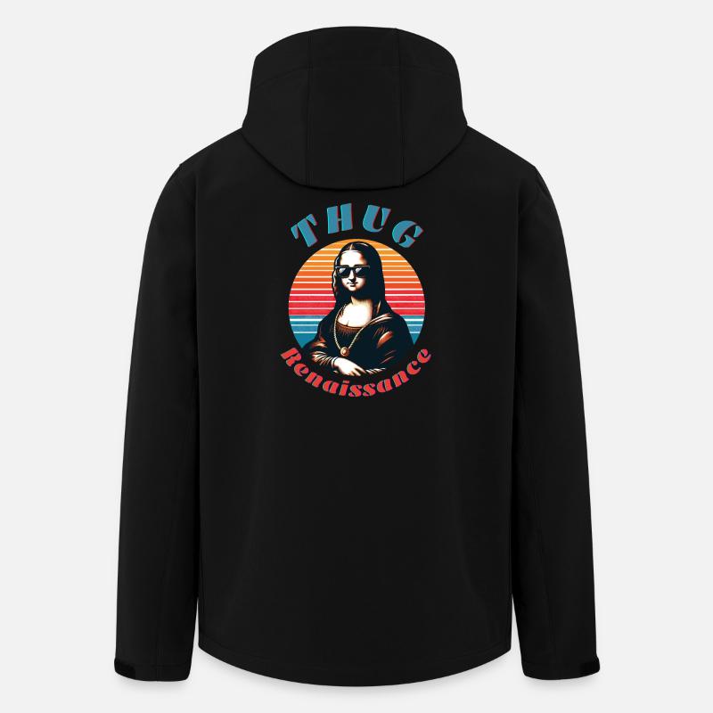 Hipster Mona with Retro Vibe - Men’s Recycled Softshell Jacket by Stanley/Stella - black