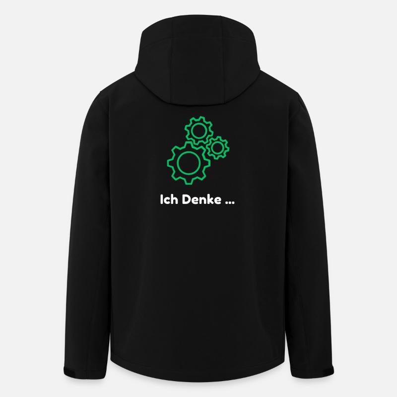 Denkende Zahnräder Design - Recycelte Männer Softshell-Jacke von Stanley/Stella - Schwarz