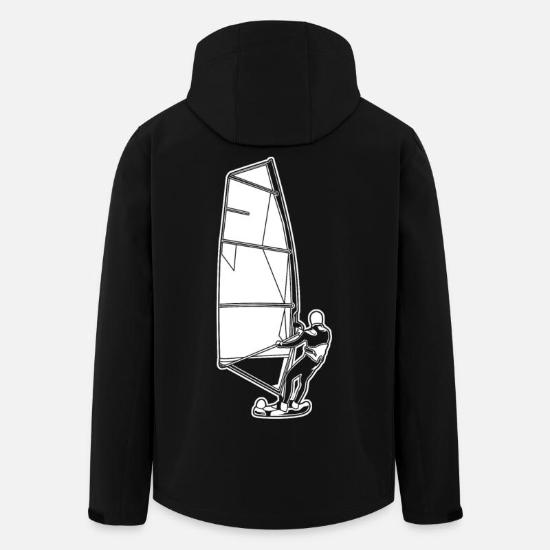 Windsurfer - Recycelte Männer Softshell-Jacke von Stanley/Stella - Schwarz