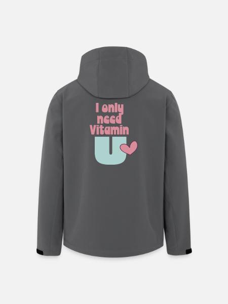 I only need Vitamin U - Recycelte Männer Softshell-Jacke von Stanley/Stella - Schwarz