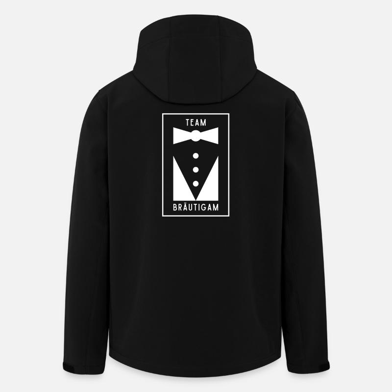 TEAM BRÄUTIGAM - Recycelte Männer Softshell-Jacke von Stanley/Stella - Schwarz
