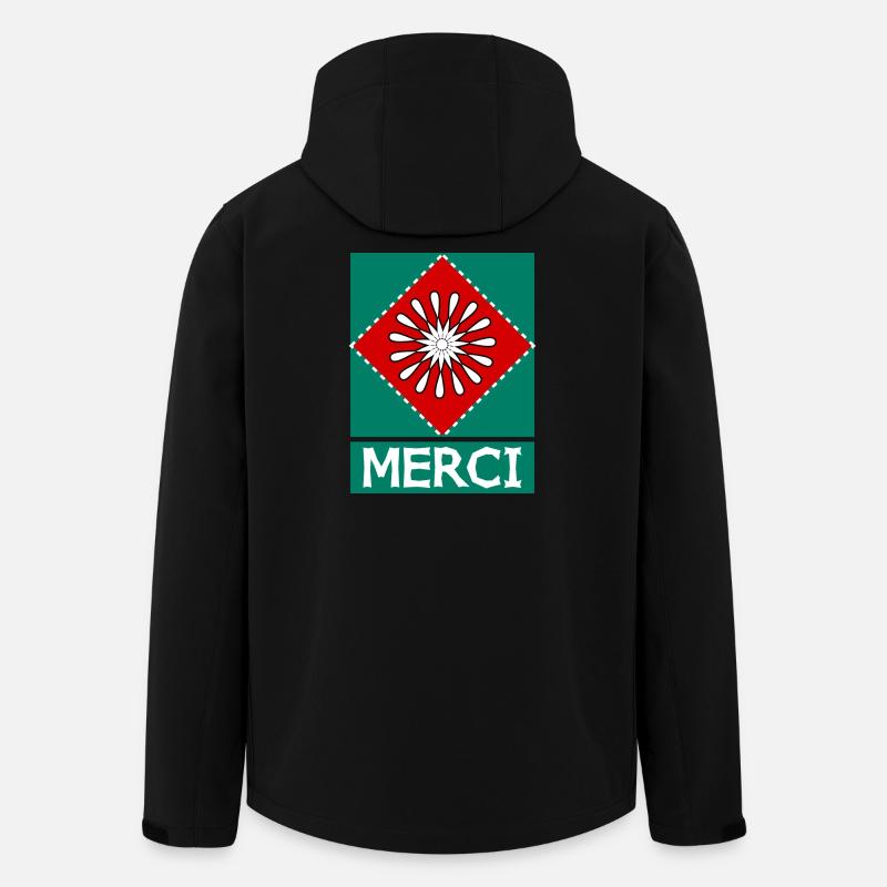 MERCI. MAÎTRESSE. MAÎTRE. MERCI MAÎTRESSE - Veste softshell homme en polyester recyclé Stanley/Stella - noir