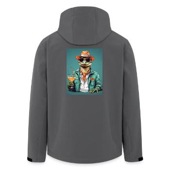 Alligator frais avec cocktail - Veste softshell homme en polyester recyclé Stanley/Stella - noir - Dos - AI Model Male 185 light (185cm)