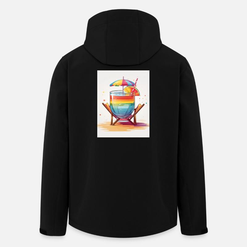 Rainbow Cocktail - Men’s Recycled Softshell Jacket by Stanley/Stella - black