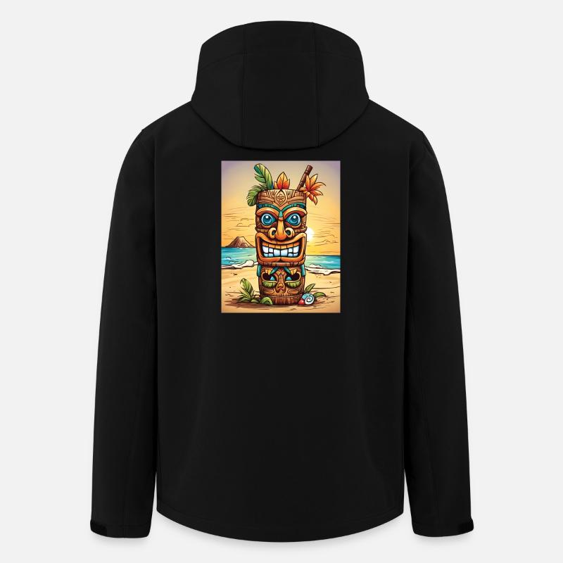 Tiki Statue - Veste softshell homme en polyester recyclé Discoverer Stanley/Stella - noir