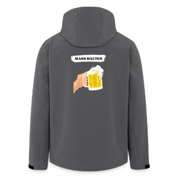 (Bier)Mass halten perfekt fürs Volksfest - Recycelte Männer Softshell-Jacke von Stanley/Stella - Schwarz - Hinten - AI Model Male 185 light (185cm)