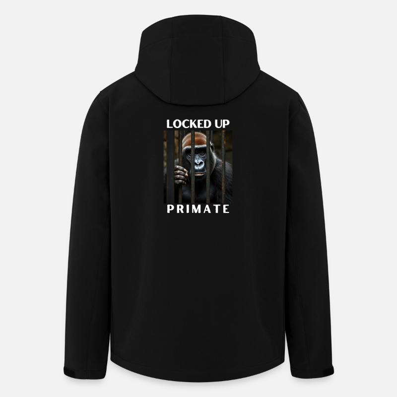 Sur primate fermé - Veste softshell homme en polyester recyclé Stanley/Stella - noir